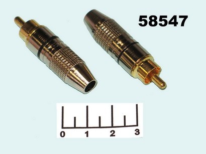 Разъем RCA штекер gold никель под винт (7-0218)