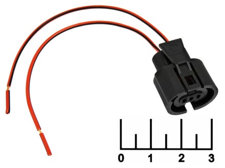 Разъем 2pin гнездо влагозащищенный на проводе 8295721 Cargen (AX321)