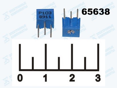 Резистор подстроечный 10 кОм 3362P-1-103 (+114)
