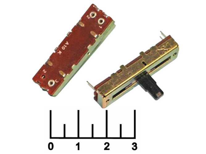 Резистор переменный 10 кОм A SL-20V1-A10K (+27)