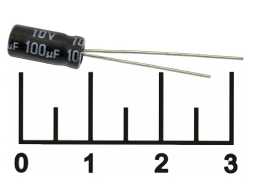 Конденсатор электролитический ECAP 100мкФ 10В 100/10V 0612 85C (SK)