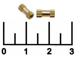 Втулка с внутренней резьбой М2*8*3.5 латунь