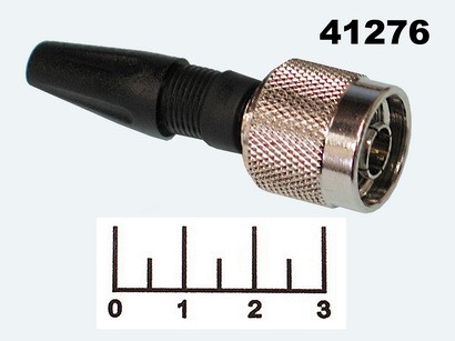 Разъем N штекер под винт 391A на кабель резиновый
