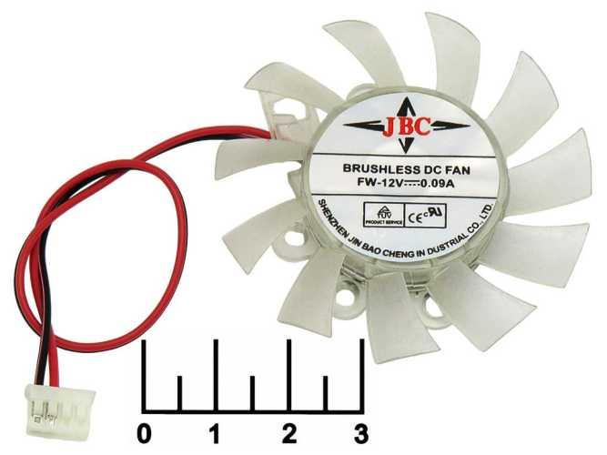 Вентилятор 12V 0.09A 55мм для видеокарты (разъем 4pin)