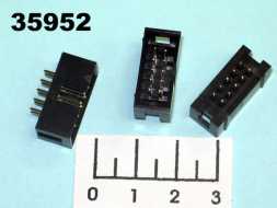 Разъем 10pin штекер на плату шаг 2.54мм BH-10