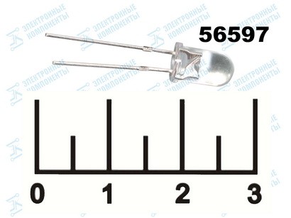 Светодиод LED 5RWWWC 14000mcd 3.4V 15d 2900K (GNL-5013WWC)