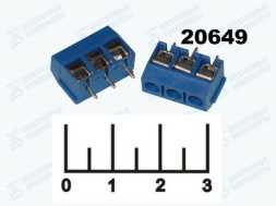 Клеммник линейный 3pin 5мм вертикальный (XY-301V-A-3P)