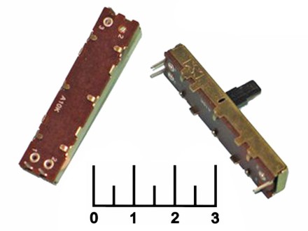 Резистор переменный 10 кОм SL-30V1-A10K (+26) (ползунковый)