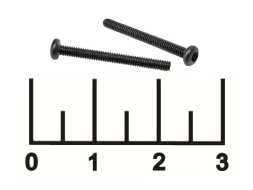 Винт М2*20мм с внутренним шестигранником 1.3мм черный (1 штука)
