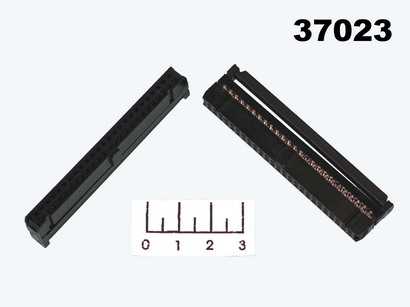 Разъем 50pin гнездо на шлейф шаг 2.54мм IDC-50F