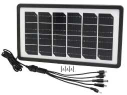 Солнечная батарея 140*255*15мм 6V 3.5W + USB гнездо/mini USB/micro USB/5.5*2.1/2.0*0.5/D880 ZO-719