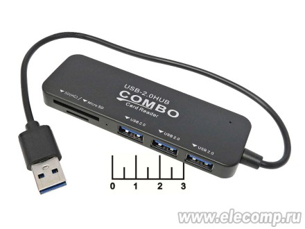 USB Hub 3 port + micro USB + Card Reader (UHB-6105/219U)