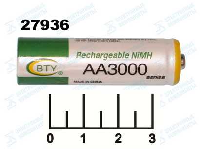 Аккумулятор AA 1.2V 3A BTY Ni-MH (АА)