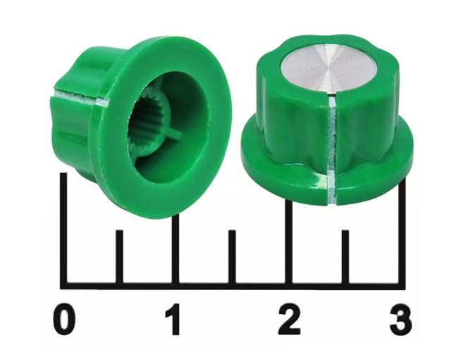 Ручка на вал 5.5мм зеленая MF-A01