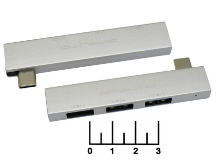 USB Hub 2 port + USB 3.0 + Type C OT-PCR23