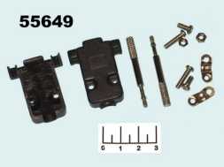 Корпус разъема D-SUB 9pin + крепеж (4-0097A) (серый)