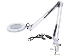 Лупа настольная с подсветкой 10* 155мм со струбциной LED72 OT-INL88