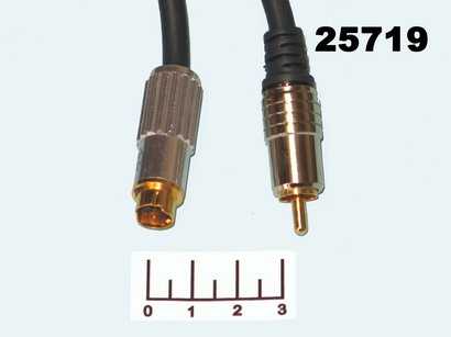 Шнур 1RCA-mini DIN 4pin 3м gold комбинированный Premier