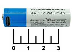 Аккумулятор AA 1.5V 2.6A + Type C Dadolii