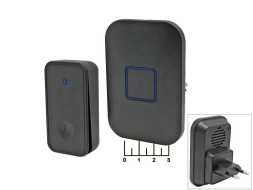 Звонок 220V беспроводной + кинетическая кнопка 60 мелодии FA88