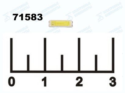 Светодиод LED DFL-7020UWC 0.5W 3.1V 100mA 35-55lm 120гр 4pin