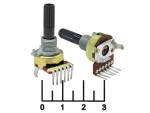Резистор переменный 2*500 кОм B F-164KP-1 (+66) (541B)