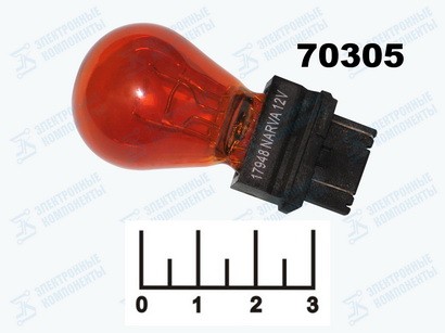 Лампа 12V 27/7W W2.5*16Q P27W оранжевая (17948)