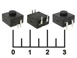 Кнопка тактовая 11*11*12 черная 4 контакта (PBS-1203D) 1A 30V
