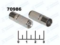 Разъем TV гнездо металл на кабель накручивающийся (4-021)