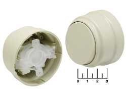 Выключатель 1-клавишный накладной (ретро) бежевый Bylectrika (A1 10-2201)