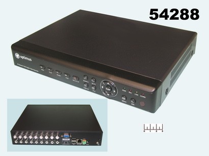 Видеорегистратор 8 каналов Optimus REC-1008 + 8 аудио + мышь + ПДУ