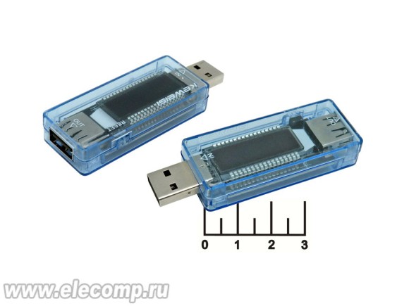 Тестер для измерения тока и напряжения USB-порта 20V 3A KWS-V20