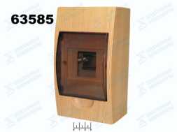 Бокс 4 модуля навесной с крышкой TDM ЩРН-П-4 (сосна) 0012