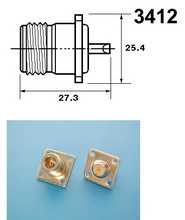 Разъем N гнездо в панель под 4 винта 317