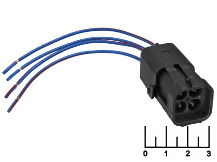 Разъем 4pin штекер влагозащищенный на проводе 12015024 Cargen (AX306)