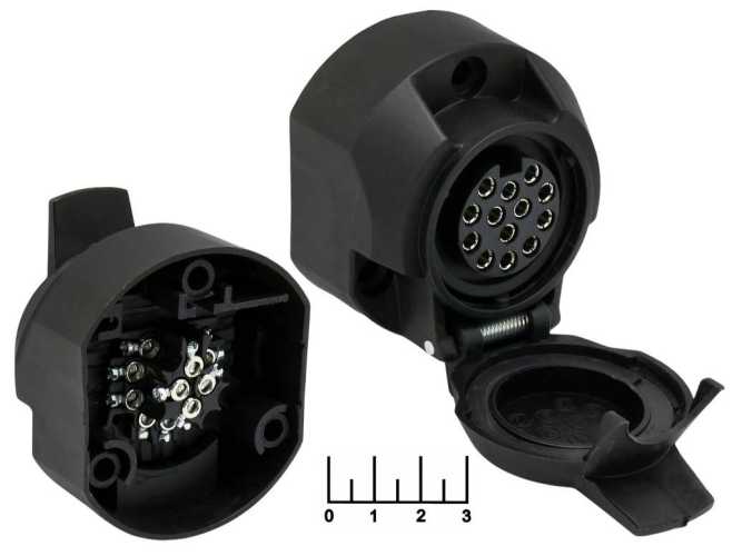 Разъем 13pin гнездо на корпус (для прицепа) AIRLINE ATE-06