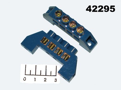 Эл шина "0" 4 контакта 6*9мм с изолятором TDM (SQ0801-0016)