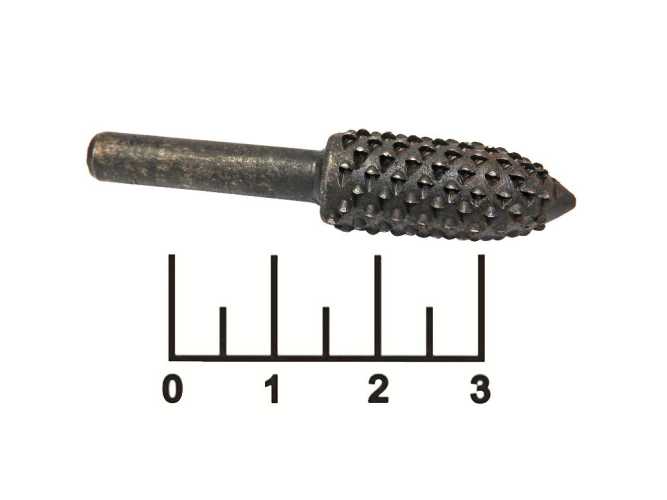 Бор-фреза цилиндр остроконечный 6мм по дереву