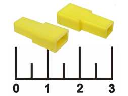 Кембрик на клемму 6.3мм желтый