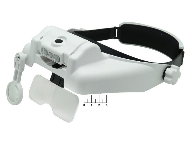 Очки радиомонтажника MG82000M с подсветкой сменные стекла  (1*/1.5*/2*/2.5*/3.5*)