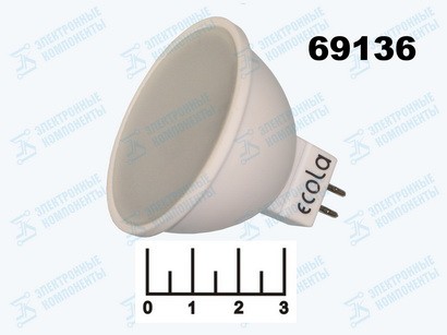 Лампа светодиодная 220V 7W MR16 GU5.3 4200K белый матовая Ecola (48*50) M2UV70ELC (560lm)
