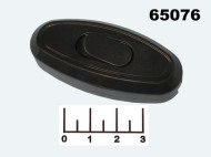 Выключатель 250/6 1-клавишный проходной черный Universal (А0106) под винт
