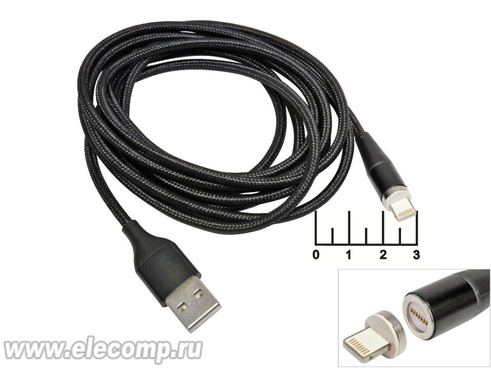 ШНУР USB-IPHONE 5 2М МАГНИТНЫЙ MI-DIGIT M98