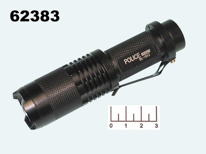 Фонарь 1*18650 1 светодиод аккумуляторный BL-Q1812-T6 + з/у с выносной кнопкой zoom на ружье