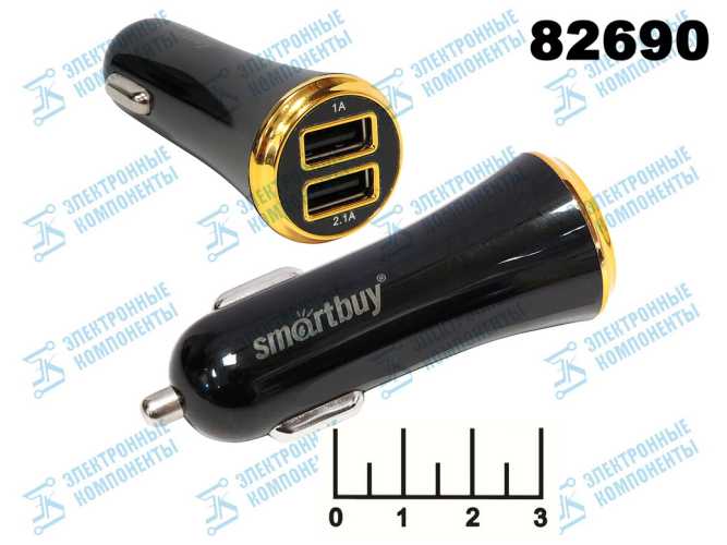 Автомобильное зарядное устройство 2USB 5V 3.1A Smartbuy SBP-2021