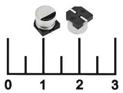 Конденсатор электролитический ECAP KVE 22 мкФ 50В 22/50V
