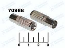 Разъем TV штекер металл на кабель накручивающийся (4-020)