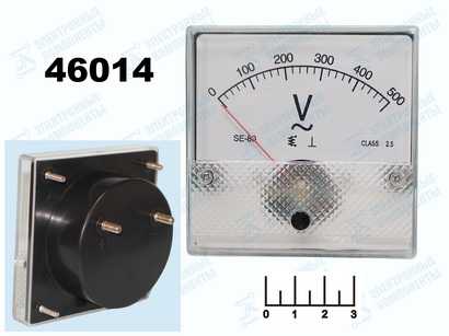 Измерительная головка вольтметр 500V 80*80мм AC SE-80