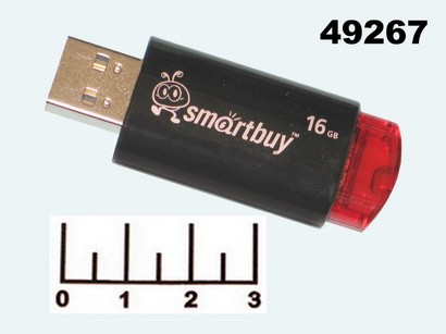 Flash USB 2.0 16Gb Smartbuy Click Series черная/белая