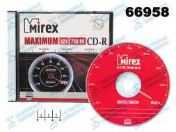 Диск CD-R Mirex 52X 700Mb Maximum slim (K)